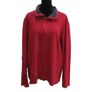 Calvin Klein Red long sleeve cotton & knit sweater size 1X